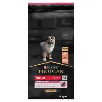 Purina Pro Plan Medium Puppy Sensitive Optiderma Łosoś I Ryż 12kg