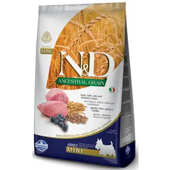 Farmina N&D Ancestral Grain Canine Adult Mini Lamb&Blueberry 800g