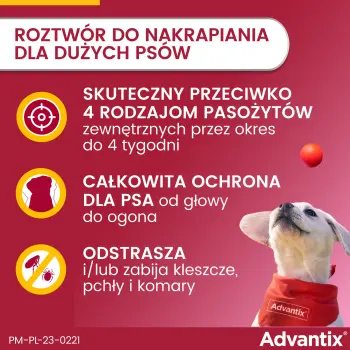 Bayer Advantix Krople Na Kleszcze I Pchły 4ml