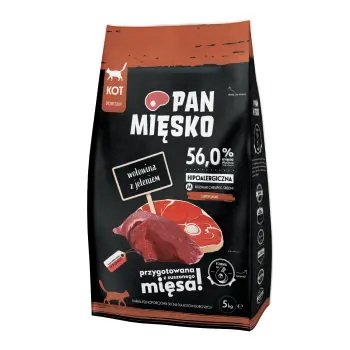 PAN MIĘSKO Wołowina Z Jeleniem M Dla Kota 5kg