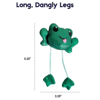 Petstages Toss 'N Dangle Frog Catnip Cat Toy - Dyndająca żaba