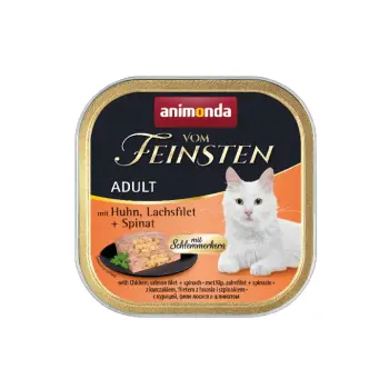 Animonda Cat Vom Feinsten Adult Kurczak, Filet Z Łososia I Szpinak 100g