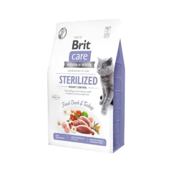 Brit Care Cat Grain-Free Sterilised Weight Control Z Kaczką I Indykiem 2kg