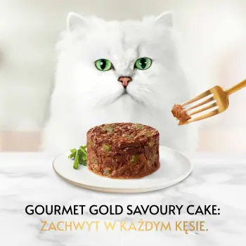 Purina Gourmet Gold Savoury Cake z jagnięciną i zieloną fasolką 85g