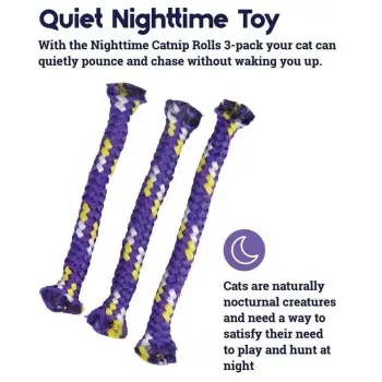 Petstages Nighttime Catnip Rolls - Sznurkowe rollsy z kocimiętką