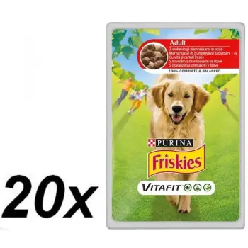 FRISKIES Pies Adult Sos Wołowina&Ziemniaki 20x100g