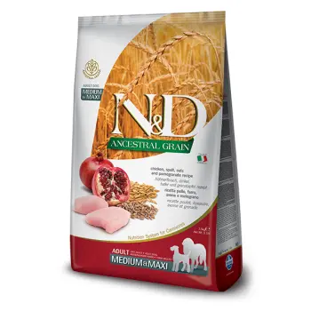 Farmina N&D Ancestral Grain Canine Adult Medium&Maxi Chicken&Pomegranate 2,5kg