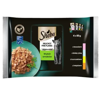 Sheba Fine Flakes In Jelly Saszetka 4x85g