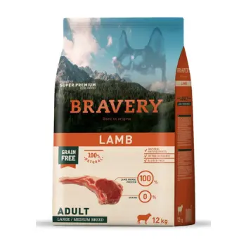 Bravery Grain Free Adult Medium Large Lamb 12kg