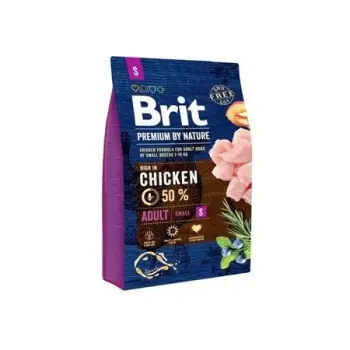 Brit Premium By Nature Adult S Z Kurczakiem 3kg