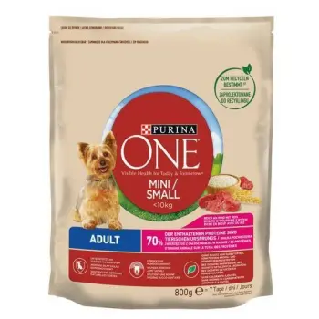 PURINA ONE Mini Adult Wołowina, ryż - sucha karma dla psa - 800g