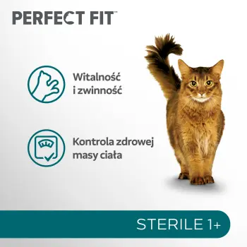 Perfect Fit™ - sucha karma pełnoporcjowa dla dorosłych kotów po zabiegu kastracji, bogata w kurczaka 7kg