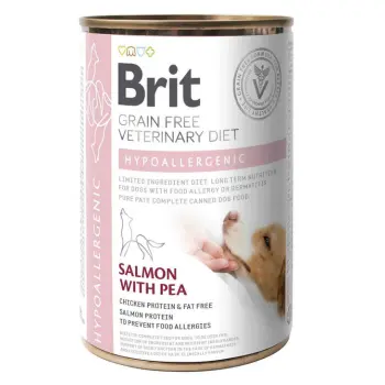 Brit Grain Free Veterinary Diet Dog Hypoallergenic Łosoś Z Groszkiem 400g