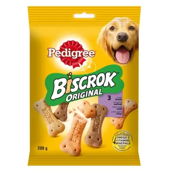 Pedigree Biscrok Ciasteczka Dla Dorosłych Psów W Kształcie Kostek Z Jagnięciną, Kurczakiem I Wołowiną 200g