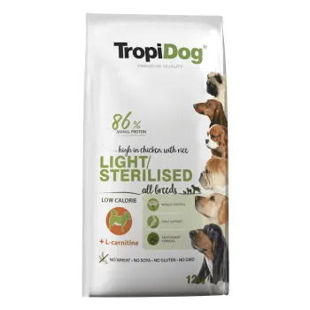 Tropidog Premium Light Sterilised Kurczak Z Ryżem 12kg