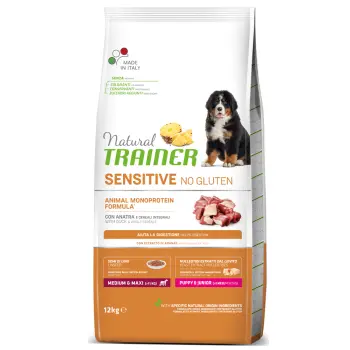 TRAINER SENSITIVE NO GLUTEN Puppy Junior Medium Maxi DUCK 12 kg