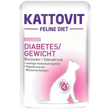 Kattovit Diabetes/Gewicht Łosoś 85g