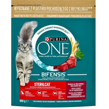 Purina One Cat Sterilcat Karma Z Wołowiną Dla Kota 800g