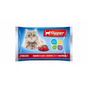 Dolina Noteci Flipper Sterilised Drób I Wątróbka W Sosie 4x100g