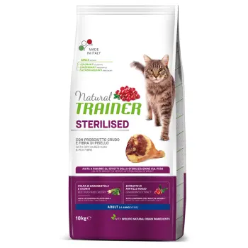 TRAINER NATURAL CAT STERILISED HAM 10 KG