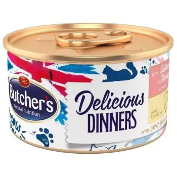 Butcher's Cat Classic Delicious Dinners Mus Z Łososiem I Krewetkami 85g