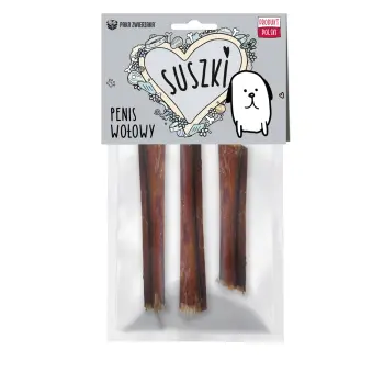 Paka Zwierzaka Suszki Penis Wołowy 12cm 3szt