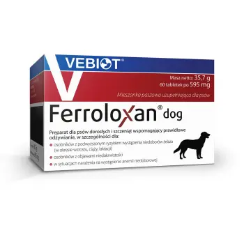 Nutrifarm Sp. Z O.o. Vebiot Ferroloxan Dog 60 Tabletek