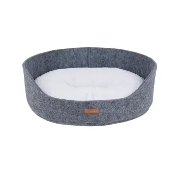 AMIPLAY Legowisko Owalne 2w1 Hygge Szare M