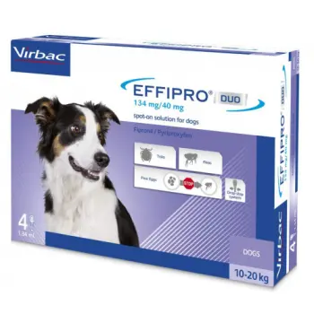 Virbac EFFIPRO Duo Pies M 10-20kg 4x1,34ml