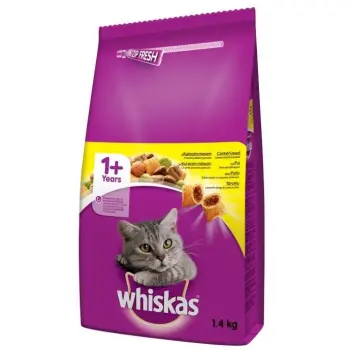 WHISKAS Adult 1,4kg - sucha karma dla kotów z kurczakiem i warzywami