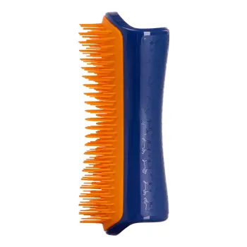 PET TEEZER Detangling & Dog Groming Brush Blue And Orange L