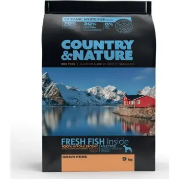 COUNTRY&NATURE Oceanic White Fish Adult Dog Large & Medium Breeds 9kg