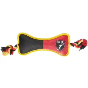 Flamingo Pet Products Zabawka Soccer Bone Czerwona 25cm