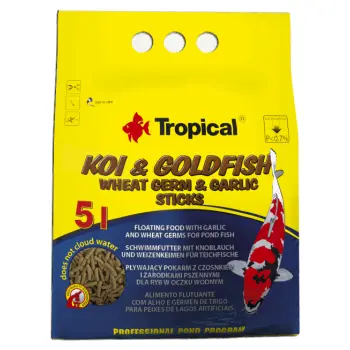 TROPICAL Koi & Goldfish Wheat Germ & Garlic Sticks 5l/400g