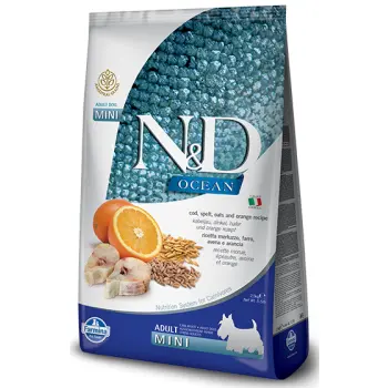 Farmina N&D Ocean Canine Adult Mini Cod Spelt Oats&Orange 7kg