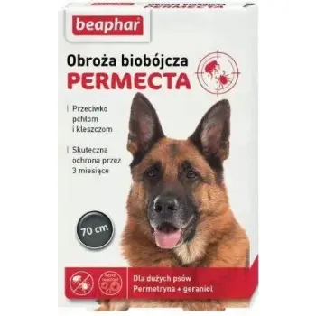 BEAPHAR Permecta Obroża Biobójcza Dla Dużych Psów 70cm