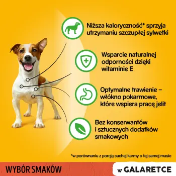 Pedigree Mokra Karma Dla Dorosłych Psów W Galaretce (Z Wołowiną, Z Drobiem) 4x100g