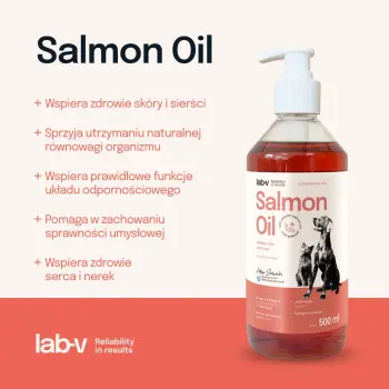 Lab-V Olej Z Łososia Dla Psów I Kotów 500ml