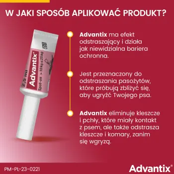 Bayer Advantix Krople Na Kleszcze I Pchły 4x2,5ml