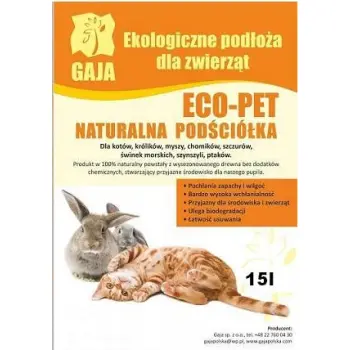 Eco-Pet Gaja Drewniany Żwirek Dla Kota I Ściółka Dla Małych Zwierząt 10kg/15l