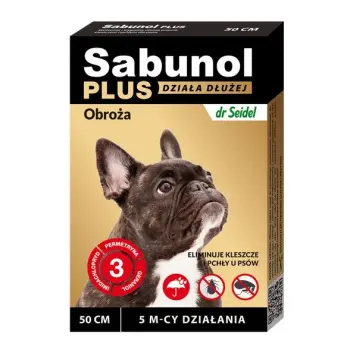 Laboratorium DermaPharm Sabunol Plus Obroża Przeciw Pchłom I Kleszczom Dla Psa 50cm