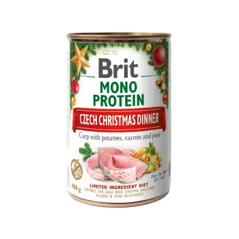 Brit Mono Protein Christmas Carp Karp Z Sałatką Ziemniaczaną 400g