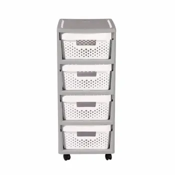 Curver Infinity Regał Ażurowy Biało-Szary 44l