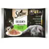 SHEBA saszetka 4x85g + 4x85g Fine Flakes in Jelly - mokra karma dla kotów w galaretce (z białą rybą, z łososiem, z indykiem, z kurczakiem) 1+1 GRATIS