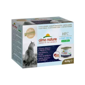 ALMO NATURE HFC Natural Light Meal Tuńczyk, Kurczak, Szynka 4x50g