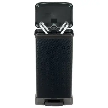 Curver Kosz Na Śmieci Z Pedałem Metalizowany Czarny 50l