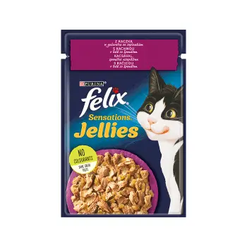 Felix Sensations Jellies Kaczka Z Szpinakiem W Galaretce 85g