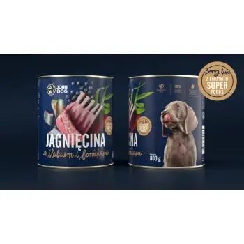 John Dog Berry Junior Jagnięcina Ze Śledziem I Borówkami 800g