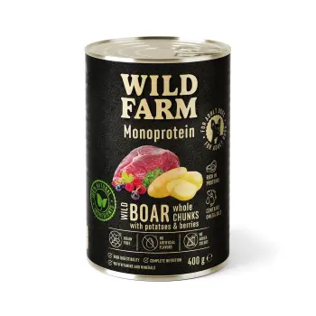 WILD FARM Monoprotein Wild Boar 400g – hipoalergiczna karma dla psa