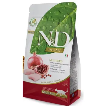 Farmina N&D Prime Feline Neutered Chicken & Pomegranate Adult 300g